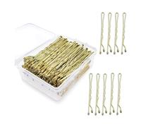 YunYunStrap 450 PCS Blonde Bobby Pins, Hair Pins for Women Girls, Invisible Wave Hair clips Bulk with Storage box, Pain-Free Hairpins for all Hair types