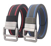 YunYunStrap Belts for men women, Nylon Military Tactical Work Belt with Double D Ring Buckle, 2 Pack