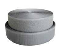 YunYunStrap Hook and Loop Tape Sew On 50MM Grey Black Back Side Non Self Adhesive Nylon Strips Fabric Fastener Interlocking Tape for Clothing, Crafts DIY, Sewing Projects Around Home and Office