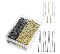 YunYunStrap U Shaped Hair Pins 300-900 Count, 2.8 Inch Buns Waved Hair Pins for Updos with Box for Women Lady Girls Bobby Pins