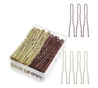 YunYunStrap U Shaped Hair Pins 300-900 Count, 2.8 Inch Buns Waved Hair Pins for Updos with Box for Women Lady Girls Bobby Pins