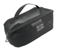 YunZh Mesh Makeup Bag，Cosmetic Bag，Small Travel Kit Storage Pouch Clear Portable Toiletry Bags Set for Women Girl, Black