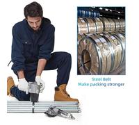 yunzhenzhen Pneumatic Steel Strapping Tools Metal Banding Machine Heavy Duty Tensioner and Cutter Sealer for 0.75-1.26 inch Width Metal Belt, Portable Packaging 19mm,25mm,32mm