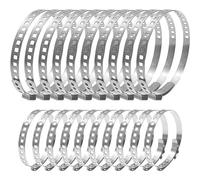 Yunzhou 304 Stainless Steel Universal Adjustable AXLE CV Joint Boot Crimp Clamp Kit,30PCS(15pcs Small+ 15pcs Large) for Most Cars Assortment Kit