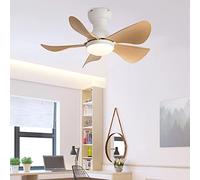 YUNZI 74CM 6 Speeds Ceiling Fans with Lights for Bedroom LED Dimmable Fan Light Ceiling with Remote Control Quiet Reversible DC Modern Fan Ceiling Light Living Room Silent Fan Ceiling Lamp-F