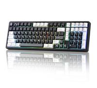 YUNZII AL98 QMK/VIA Wireless Mechanical Gaming Keyboard, Full Aluminum, BT/2.4G/USB-C, Pre-Lubed Hot Swappable Linear Switches Gasket Mount 1800 Layout (Black, Milk V2 Switch)