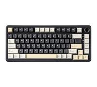 YUNZII B75 Mechanical Keyboard, 75% Hot Swappable Keyboard with Knob, RGB Backlit Gasket Gaming Keyboard with Double-Shot PBT Keycaps, Cherry Profile, for WIN/MAC (black, blue grey tactile)