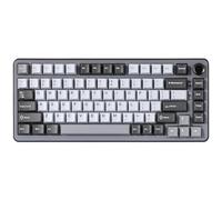 YUNZII B75 Mechanical Keyboard, 75% Hot Swappable Keyboard with Knob, RGB Backlit Gasket Gaming Keyboard with Double-Shot PBT Keycaps, Cherry Profile, for WIN/MAC (dark grey, milk v2)
