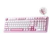 YUNZII B98 PRO 96% Wireless Mechanical Keyboard (Pink, Milk V2 Switch) | QMK/VIA, with Numpad, Dual-Style Knob Design, Creamy Pre-Lubed Switches, Hot Swap, Gasket Mount, RGB for Gaming/Win/Mac