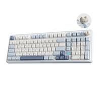 YUNZII B98 PRO QMK/VIA Wireless Mechanical Gaming Keyboard, 96% Layout with Numpad and Cute Cat Knob, BT/2.4G/USB-C, Pre-Lubed Switch Hot Swappable Gasket Keyboard (Blue, Candy Linear Switch)