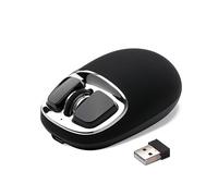 YUNZII C1 Silicone Wireless Mouse, 4800 DPI Optical Tracking, 6 Adjustment Levels, Tri-Mode 2.4G/USB-C/Bluetooth Mouse, Customize Mice for Laptop, Computer, iPad, MacBook (Black Silver)