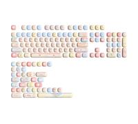 YUNZII Cute Pink Kitten Custom Keycaps, 141 Keys Dye Sub PBT MOG Profile Keycap Set for Mechanical Gaming Keyboards (Pink Kitten)