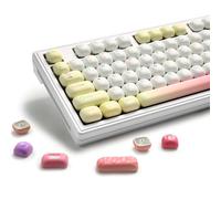 YUNZII Cute Yellow Doodle Custom Keycaps, 138 Keys Dye Sub PBT MOG Profile Keycap Set for Mechanical Gaming Keyboards (Yellow Doodle)