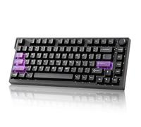 YUNZII RT75 PRO Wireless Gaming Keyboard, Hall Effect Mechanical Rapid Trigger Magnetic Keyboard Bluetooth/USB-C/2.4G 8KHz Polling Rate &128K Scan, Adjustable Knob (Black, Outemu Magnetic Red Switch)