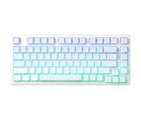 YUNZII RT80 Rapid Trigger Hall Effect Magnetic Switch Gaming Keyboard,82-Key Bluetooth/2.4GHz/Wired RGB Keyboard,Gasket Mount Hot Swapped Adjustable Actuation Esports (White Line, Gateron White)