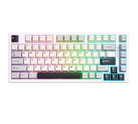 YUNZII RT80 Rapid Trigger Hall Effect Magnetic Switch Gaming Keyboard,82-Key Bluetooth/2.4GHz/Wired RGB Keyboard,Tray Mount Hot Swapped Adjustable Actuation Esports (White, Gateron White)