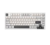 YUNZII YZ75 75% Hot Swappable Wireless Gaming Mechanical Keyboard, RGB Backlights, BT5.0/2.4G/USB-C, Dye Sub PBT Keycaps for Linux/Win/Mac(Gateron G Pro Brown, White)
