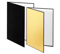 YUOCU 2PCS A3 17x12 Inch Photography Light Reflector Cardboard, 4 in 1 Paper Folding Light Diffuser Board for Photo Studio Still Life, Product and Food Shooting- Black, Gold, Silver, White