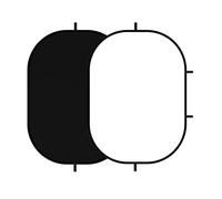 YUOCU 5x6.6ft/1.5×2m Chromakey Backdrop, 2-in-1 Black Screen and White Screen, Collapsible Reversible Pop Up Background for Photography Studio, Live Streaming, Video Shooting (Black/White)