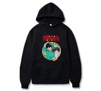 Yuogkk Hoodie RanMa 1/2 Men's Women's Sweatshirt, Fun Cartoon Pattern Pullover Fashion Loose Sweater Vintage Long Sleeve Jacket Role Playing Top-black||XXL
