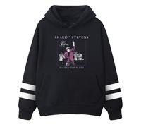 Yuogkk Hoodie Shakin' Stevens Fun Print Pattern Sweatshirt, Retro Classic Crew Neck Sweater Fashion Casual Long Sleeve Top Role Play Jacket Large Pocket Jacket-black||3XL