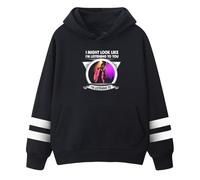 Yuogkk Hoodie Shakin' Stevens Men's and Women's Long Sleeve Sweatshirt, Cartoon Print Pattern Pullover Fashion Fun Crew Neck Sweater Loose Casual Top Role Play Jacket-BLACK||L