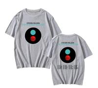 Yuogkk Short Sleeve St-even Wilson Cartoon Print T Shirt Fashion Cotton Sweatshirt, Summer Round Neck T-shirt for Men and Women Large Size-Grey||XL
