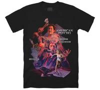 Yuogkk T-shirt american-psycho men's and women's cotton crew neck sweatshirt, vintage classic shirt fashion casual trend short sleeve feel play horror top thriller film jacket-black||XS