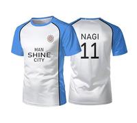 Yuogkk T-shirt Blue Lock role-playing sports jersey, men's and women's loose casual sports fir retro round neck short sleeve cotton sportswear lightweight breathable short sleeve-white||XS