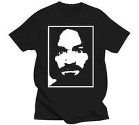 Yuogkk T-shirt Charles Manson unisex short sleeve, retro fashion round neck sweatshirt classic shirt outdoor running sportswear printed pattern tops-black||XL