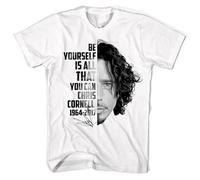 Yuogkk T-shirt chris Sale cornell men's and women's rock short sleeve, vintage hip hop sweatshirt classic era shirt fun print pattern street top fashion Harajuku sportswear-white||L