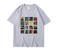 Yuogkk T-shirt Ian Dury men's and women's fun short-sleeved, fashion casual sweatshirt vintage print pattern tank top breathable sportswear loose plus size couple dress travel happy tops-grey||XXL