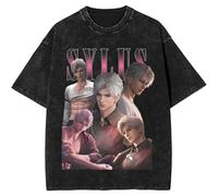 Yuogkk T Shirt Love Cartoon Game Print Deep-space Short Sleeve Fashion Casual Sweatshirt, Men's and Women's Round Neck Washed Cotton Vintage T-shirt Large Size XS~3XL-#04||XXL