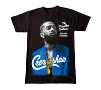 Yuogkk T-shirt Nipsey Hussle Unisex Sweatshirt, Hip Hop Harajuku Short Sleeve Fun Print Pattern Shirt Classic Rap Harajuku Sportswear Fashion Retro Crew Neck Top-BLACK||L