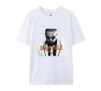 Yuogkk T-shirt Sean Paul vintage printed pattern sweatshirt, fashion loose casual short-sleeved hip-hop tops Harajuku shirt retro streetwear running fitness sportswear-white||S