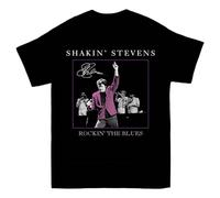 Yuogkk T-Shirt Shakin' Stevens Fashion Fun Short Sleeve, Cartoon Pattern Shirt Men's and Women's Cotton Sweatshirt Role Playing Tops Casual Loose Jacket-black||L