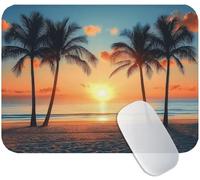 Yuogyxog Beach Mouse Mat for Office and Gaming, Sunset Mouse Pad Small 40 x 30 cm, Non-Slip & Sweat-Resistant & Quiet Glide, Perfect for Desktop/Laptop, for Gamers, Students or Office M3-502