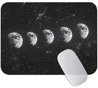 Yuogyxog Black Mouse Mat for Office and Gaming, Universe Mouse Pad Small 30 x 25 cm, Non-Slip & Sweat-Resistant & Quiet Glide, Perfect for Desktop/Laptop, for Gamers, Students or Office M3-920