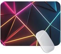 Yuogyxog Blue Mouse Mat for Office and Gaming, Geometry Mouse Pad Small 35 x 30 cm, Non-Slip & Sweat-Resistant & Quiet Glide, Perfect for Desktop/Laptop, for Gamers, Students or Office M3-816