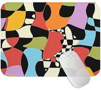 Yuogyxog Colorful Mouse Mat for Office and Gaming, Geometry Mouse Pad Small 30 x 25 cm, Non-Slip & Sweat-Resistant & Quiet Glide, Perfect for Desktop/Laptop, for Gamers, Students or Office M3-910