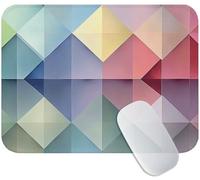 Yuogyxog Colorful Mouse Mat for Office and Gaming, Geometry Mouse Pad Small 42 x 35 cm, Non-Slip & Sweat-Resistant & Quiet Glide, Perfect for Desktop/Laptop, for Gamers, Students or Office M3-794