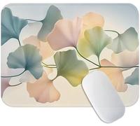 Yuogyxog Simple Mouse Mat for Office and Gaming, Leaves Mouse Pad Small 30 x 25 cm, Non-Slip & Sweat-Resistant & Quiet Glide, Perfect for Desktop/Laptop, for Gamers, Students or Office M3-870