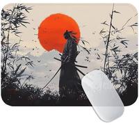 Yuogyxog Warrior Mouse Mat for Office and Gaming, Japan Mouse Pad Small 60 x 40 cm, Non-Slip & Sweat-Resistant & Quiet Glide, Perfect for Desktop/Laptop, for Gamers, Students or Office M3-782