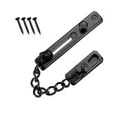 YUOIP® Thicker Stainless Steel Security Door Chains Safety Door Lock Security Slide Bolt Stainless Steel Chain Anti-Theft Chain Safe Buckle (Black)