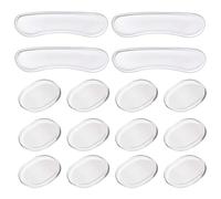 YUOIUX 16Pcs/pack Drum Dampener Gels, Silicone Drum Silencers Dampening Moon Gels, Soft Clear Oval and Long Drum Silencers Set