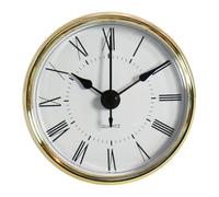 YUOIUX 2.76 Inch/ 70 mm Round Clock Insert GoldenTrim Roman Numeral Movement Suit for Kitchen Home Bedroom Office