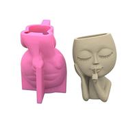 YUOIUX Flower Pot Mould Silicone Planter Mold Big for Head for Flower Vase Mold for Concrete Cement Resin Casting Mold for Craft To