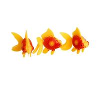 YUOIUX Simulation Goldfish 3Pcs Artificial Fish Aquarium Moving Gold Fish Set Ornaments for Fish for Fake Colorful Bowl
