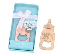 yuokwer 24pcs Bottle Opener Baby Shower Favor for Guest, Gold Feeding Bottle Opener Wedding Favors Baby Shower Giveaways Gift for Guest, Party Favors Gift & Party Decorations Supplies (Blue, 24)