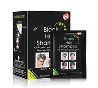 YUOLITA 10 PCS Black Hair Dye Shampoo for Men Women, Instant Hair Dye Natural Ingredients Simple to Use Lasts 30 Days Hair Shampoo Great Choice for Woman & Man-250ML